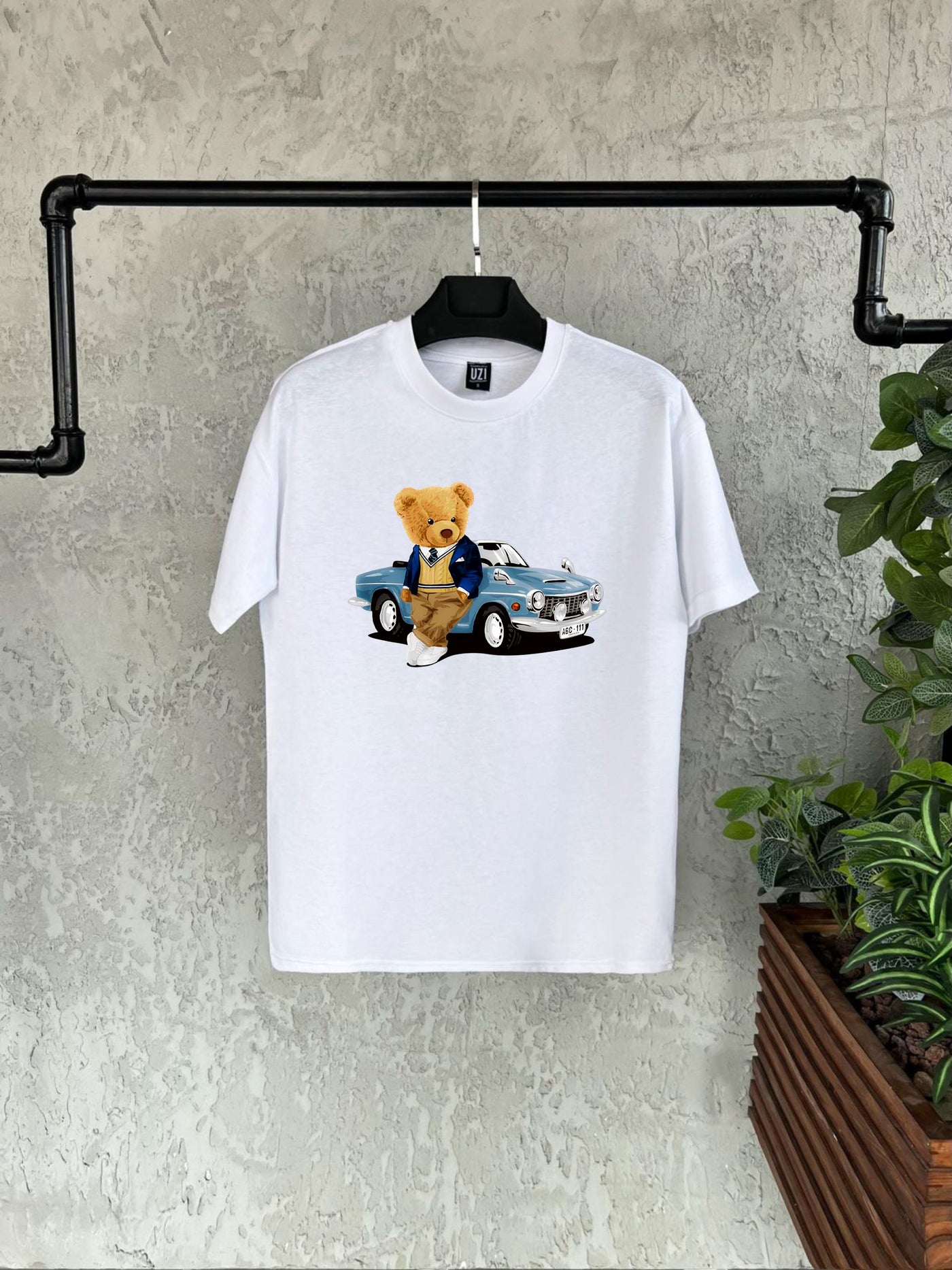 Car Bear Baskılı Tshirt